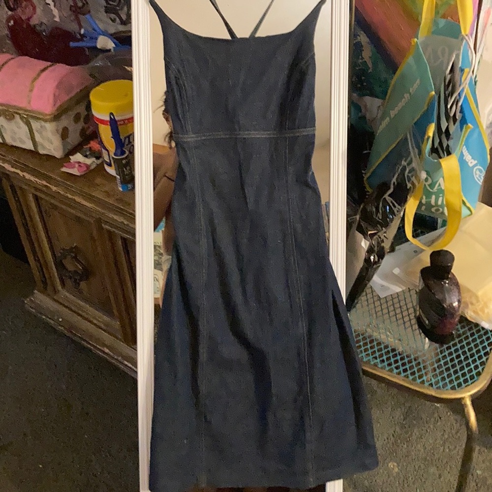 Cache Denim jean dress size 4